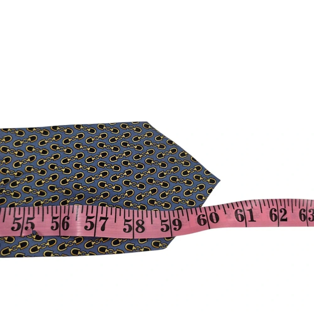 Paolo Designed By Paolo Gucci Mens‎ Necktie Blue One Size Silk Horse Bit Link